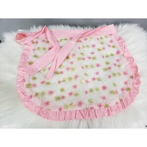 Vintage‎ mid century 50s gold pink half apron space age atomic era Mom Housewife